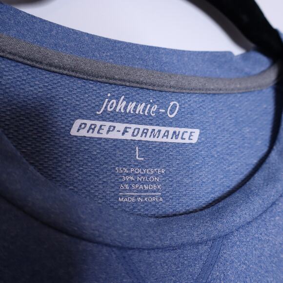 JOHNNIE-O Course Prep-Formance Long Sleeve T-Shirt Blue Active Casual Men's L - Picture 11 of 11